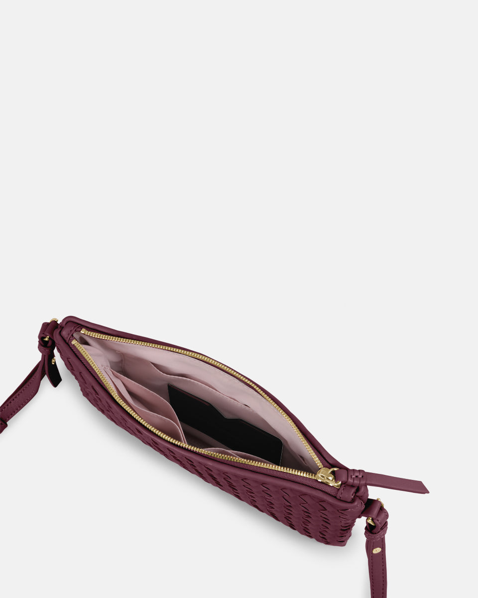 LES VISIONNAIRES- Bags- ALICE WEAVE- black / OS-off white / OS-caramel / OS-cappuccino beige / OS-matcha tea / OS-dusk blue / OS-cranberry / OS