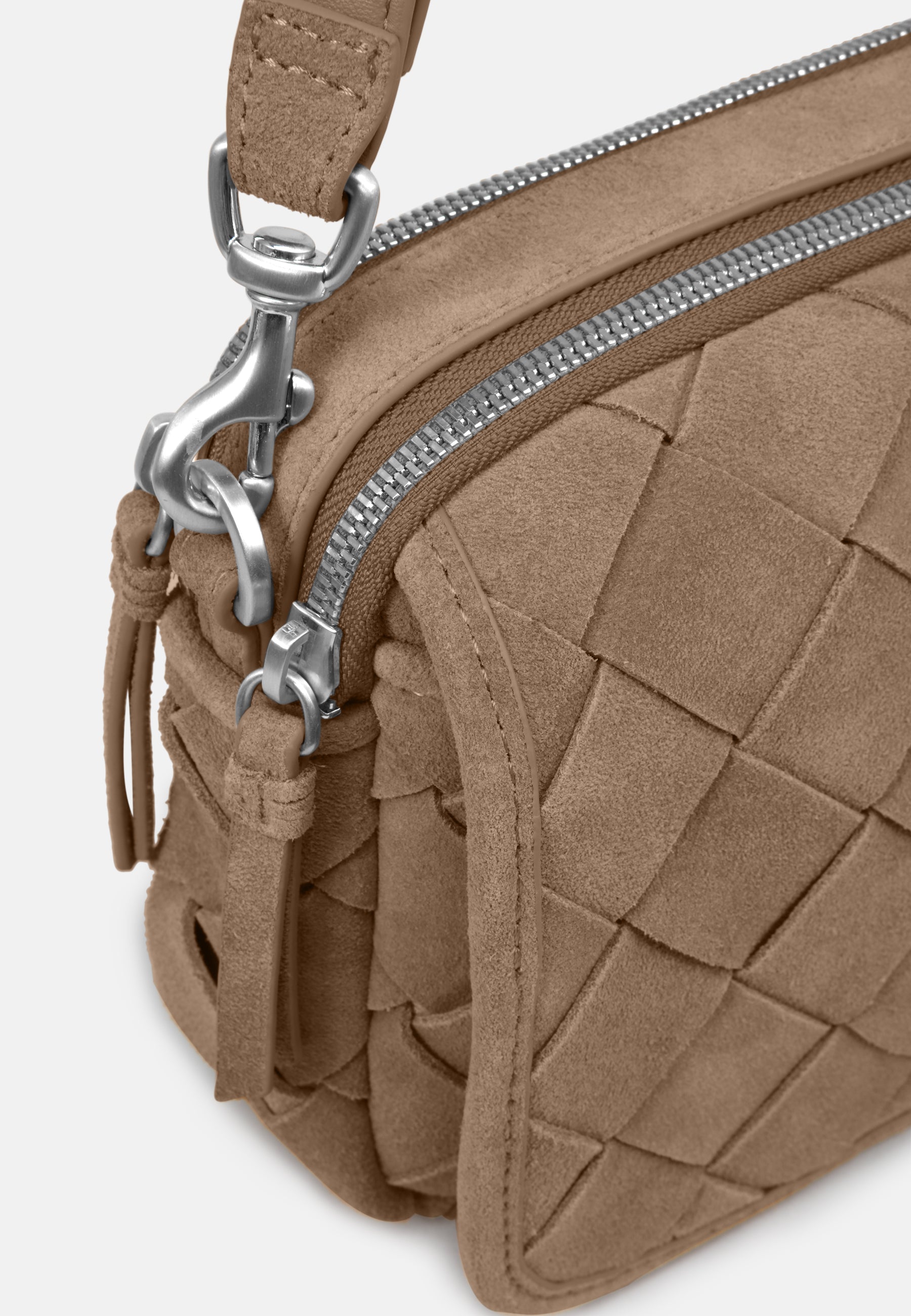 LES VISIONNAIRES- Bags- EMILY WEAVE- mushroom / capuccino beige / OS-chocolate brown / black / OS-golden brown / caramel / OS-sea kelp / black / OS