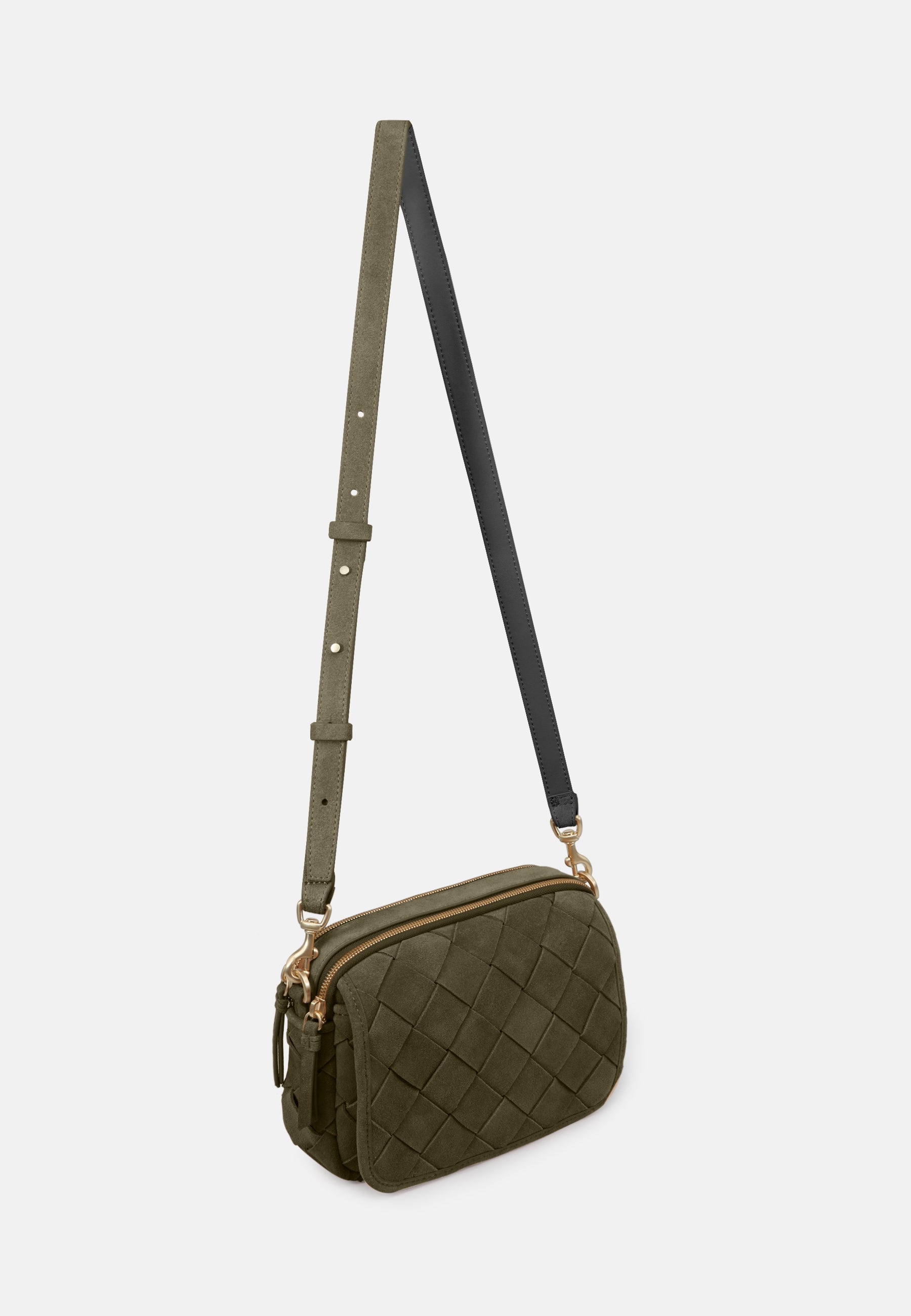 LES VISIONNAIRES- Bags- EMILY WEAVE- mushroom / capuccino beige / OS-chocolate brown / black / OS-golden brown / caramel / OS-sea kelp / black / OS
