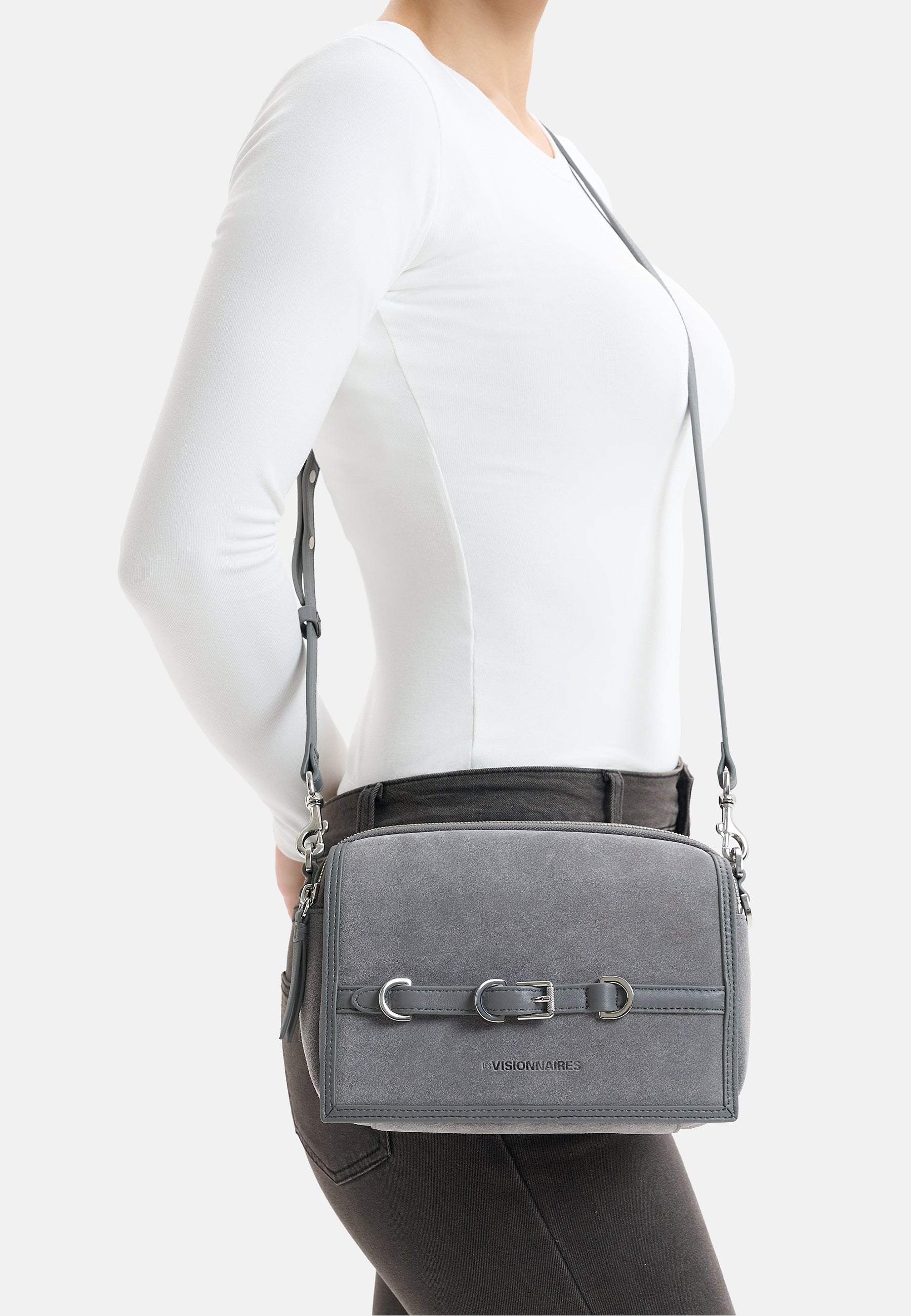 LES VISIONNAIRES- Bags- EMILY COZY- mushroom / capuccino beige / OS-chocolate brown / OS-titanium grey / OS-vinyard red / OS