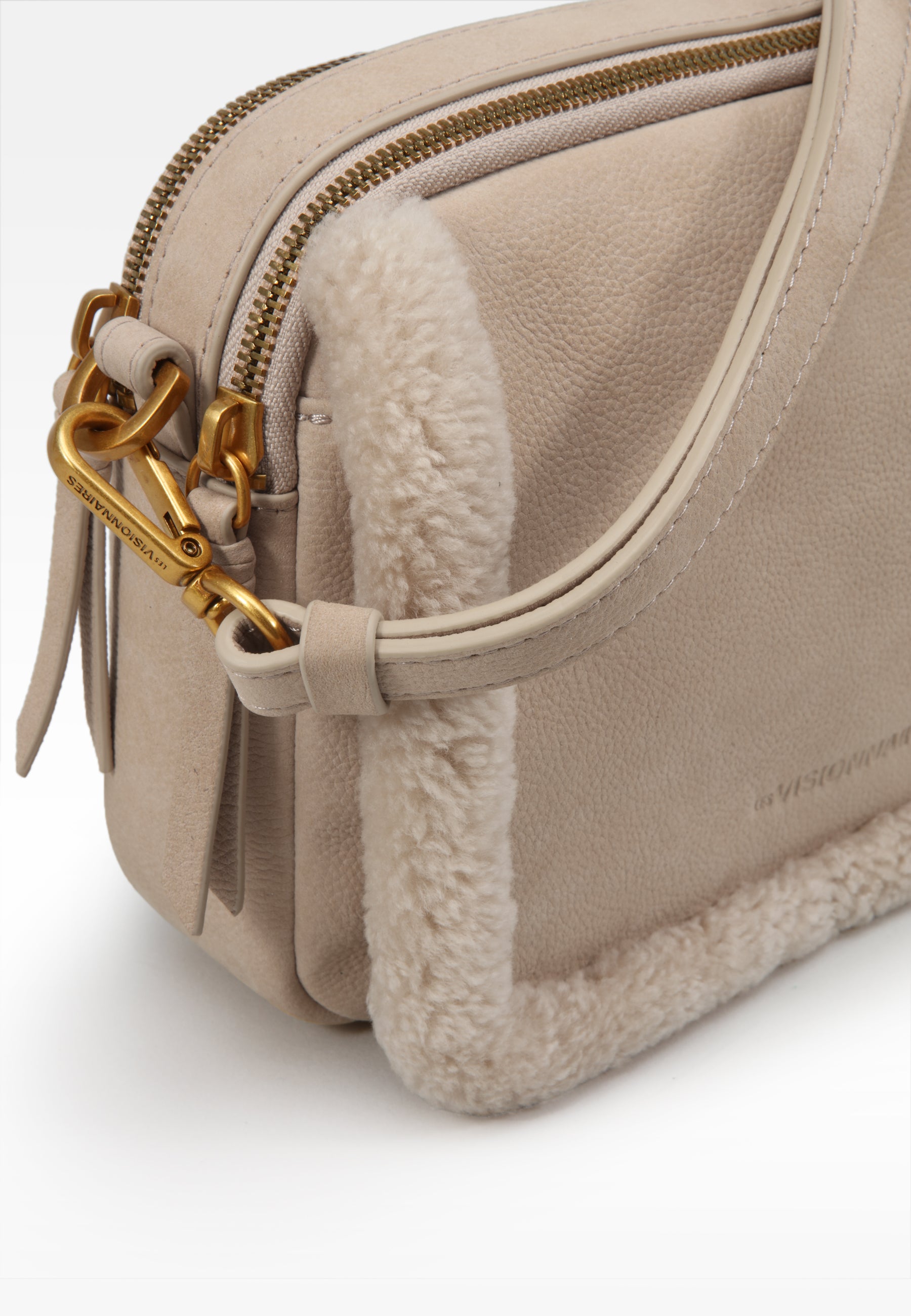 LES VISIONNAIRES- Bags- EMILY TEDDY- peanut / OS-pecan / OS-milky beige / OS-cold blue / OS