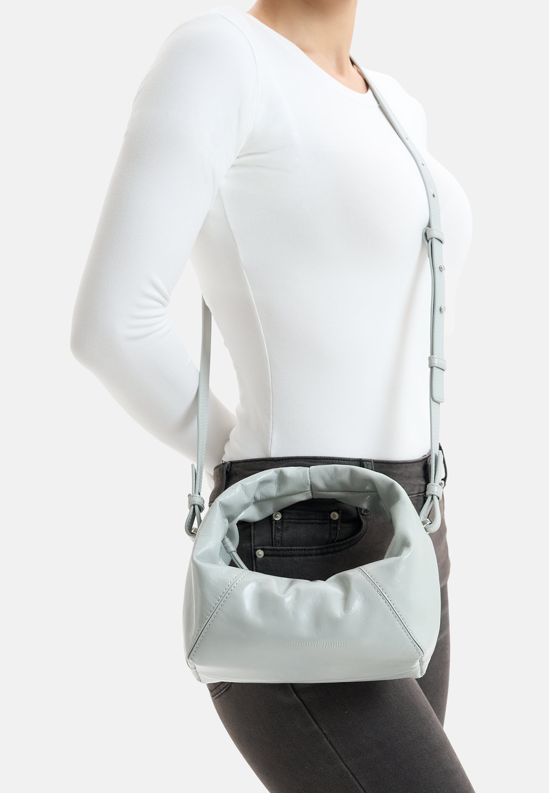 LES VISIONNAIRES- Bags- GRETA MINI ICON CRINKLE- black / OS-glacier grey / OS-bordeaux red / OS-cameo rose / OS