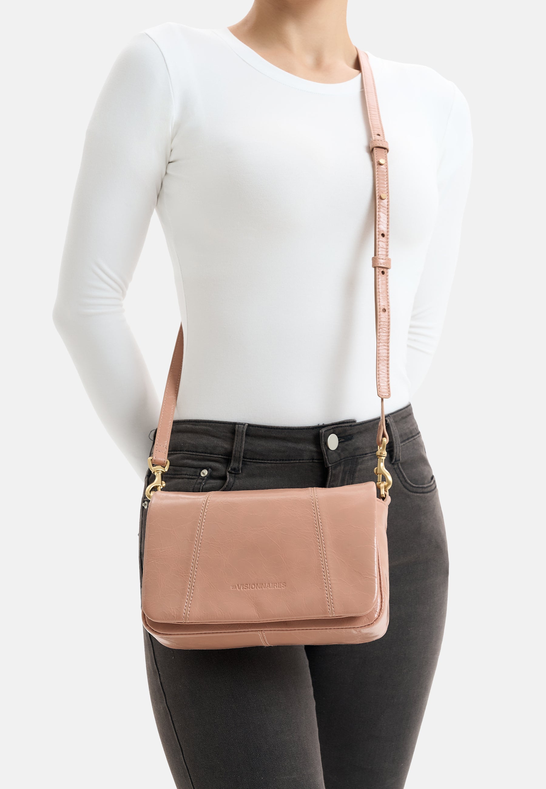 LES VISIONNAIRES- Bags- MILA ICON CRINKLE- black / OS-bordeaux red / OS