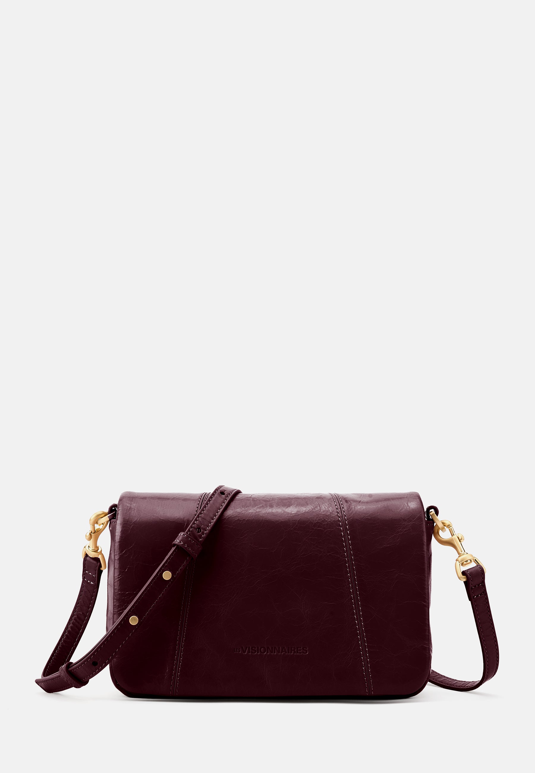 LES VISIONNAIRES- Bags- MILA ICON CRINKLE- black / OS-bordeaux red / OS