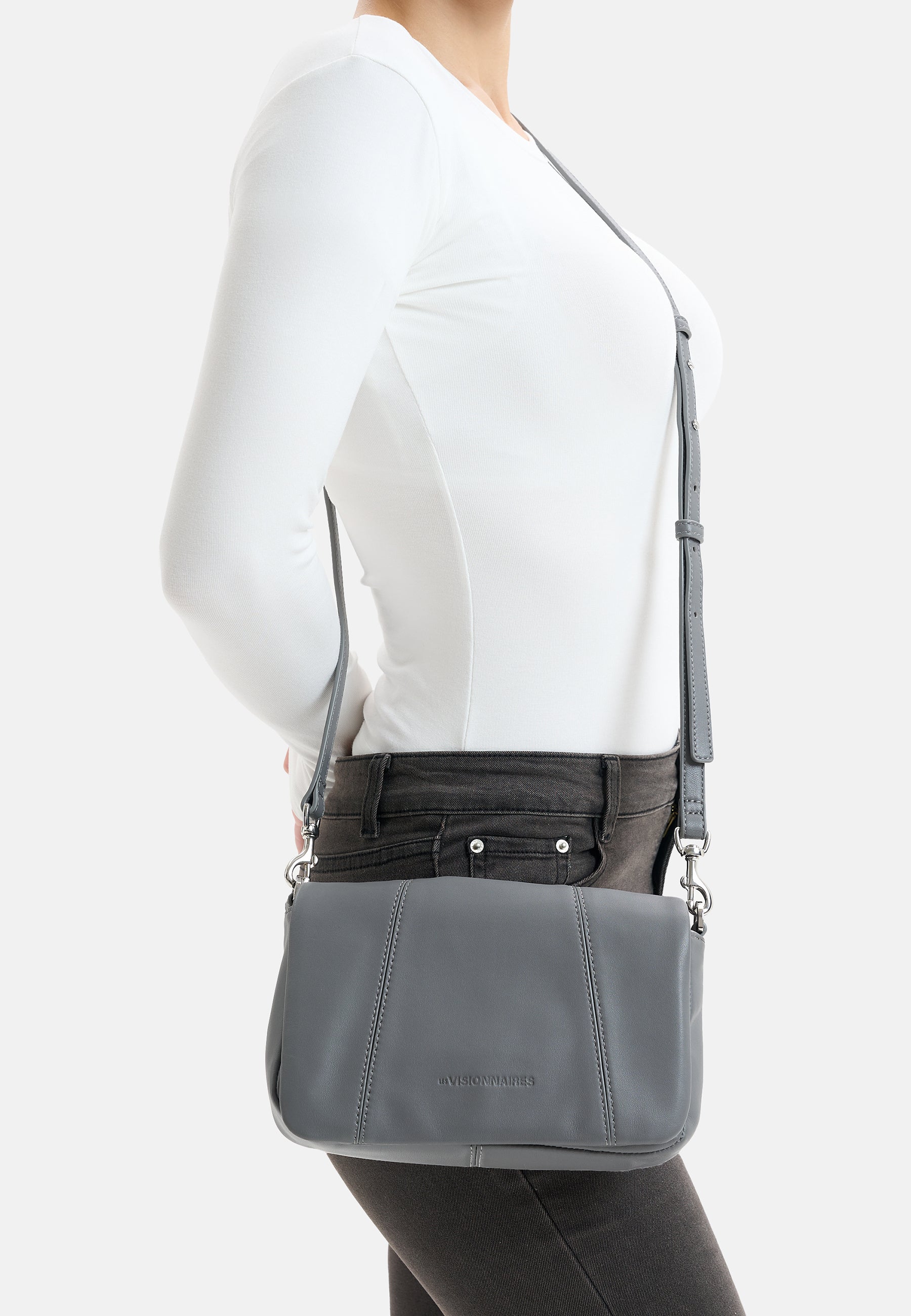 LES VISIONNAIRES- Bags- MILA ICON SILKY- chocolate brown / OS-titanium grey / OS-vinyard red / OS
