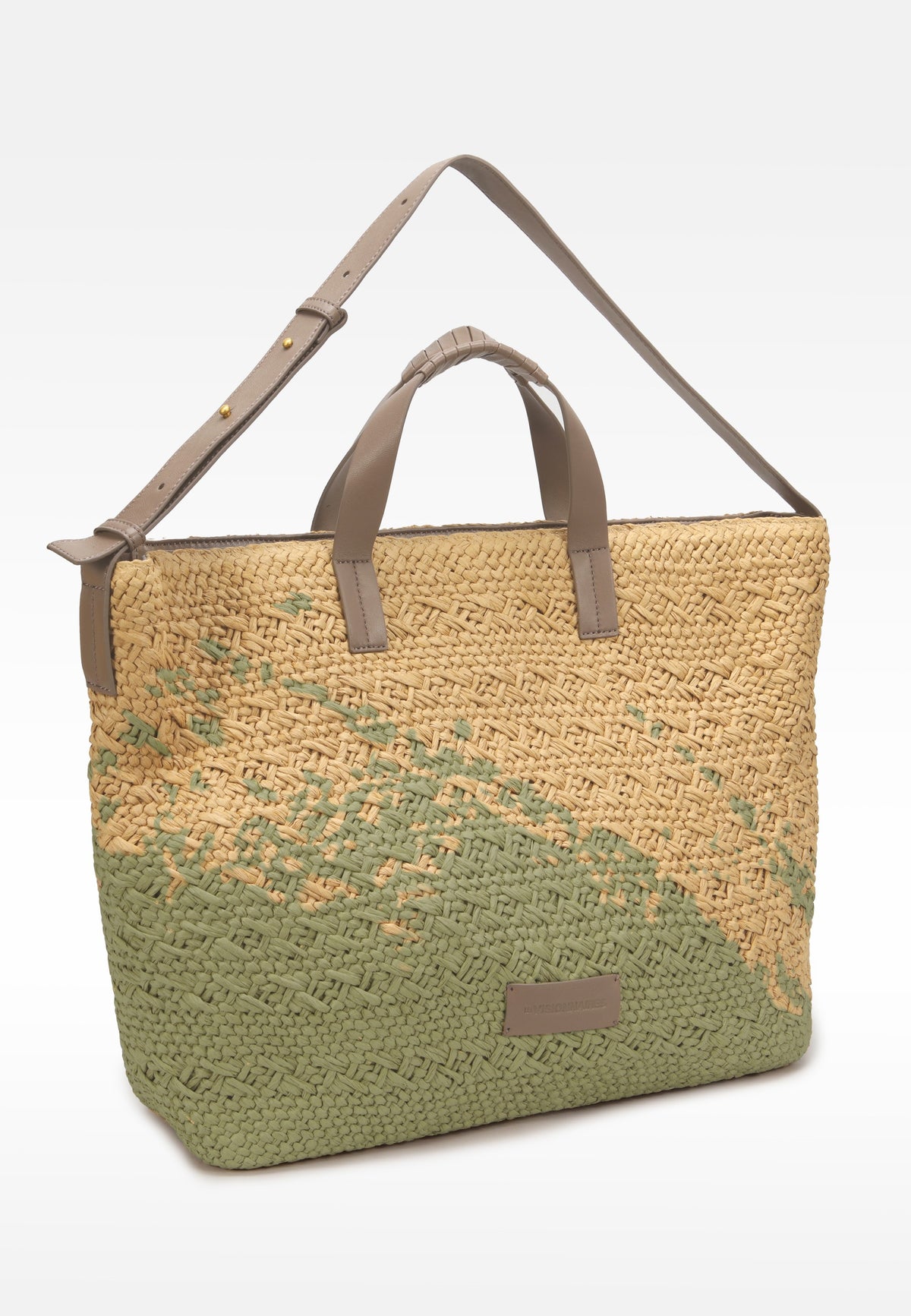 LES VISIONNAIRES- Bags- NIA RAFFIA- nature print / taupe brown / OS-yellow print / taupe brown / OS-nature / taupe brown / OS-grey / OS-green / OS-light green / OS-blue / OS-lilac / OS