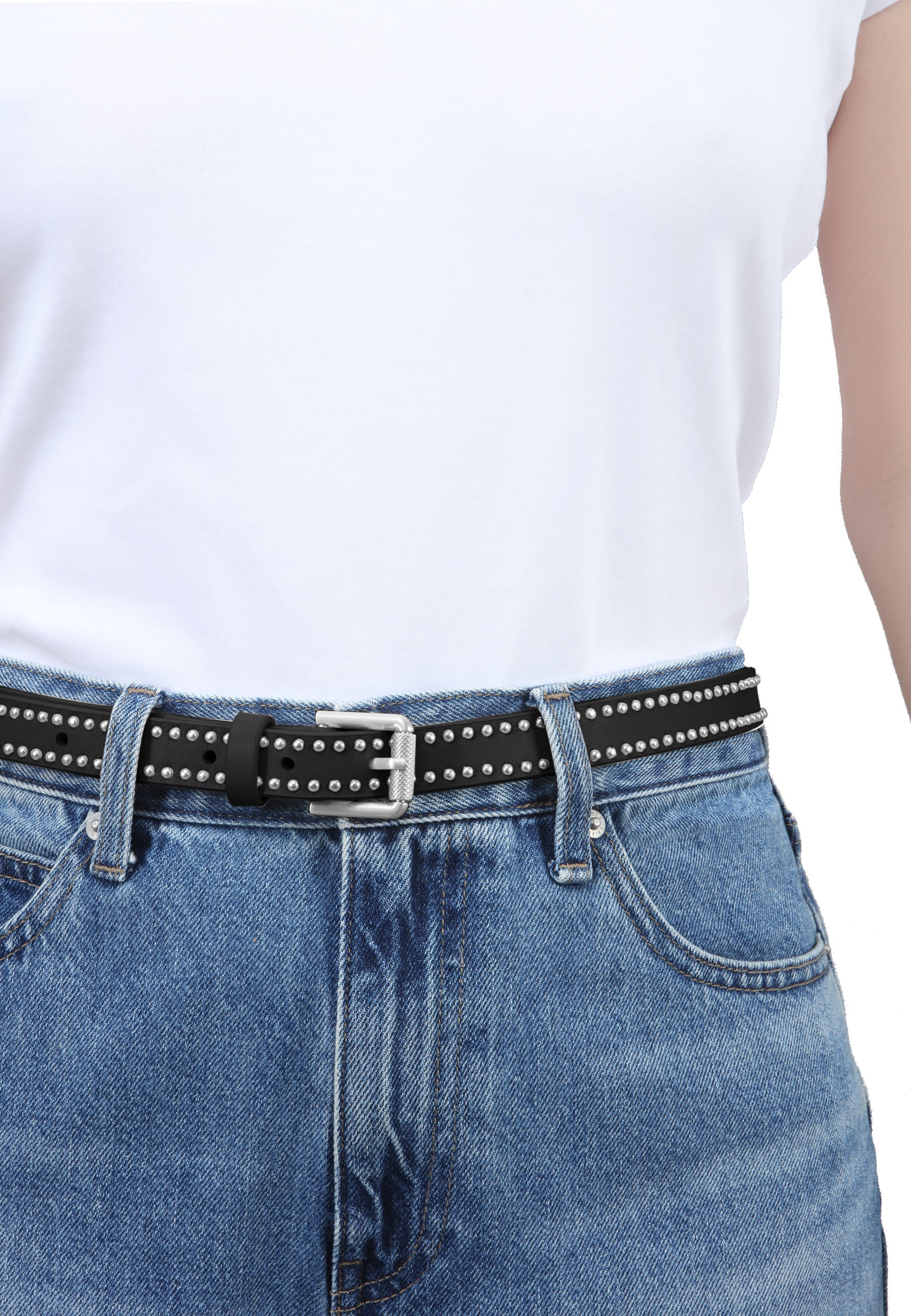 LES VISIONNAIRES- Belts- HEDY SMOOTH- black / 75-black / 80-black / 85-black / 90-black / 95-black / 100-off white / 75-off white / 80-off white / 85-off white / 90