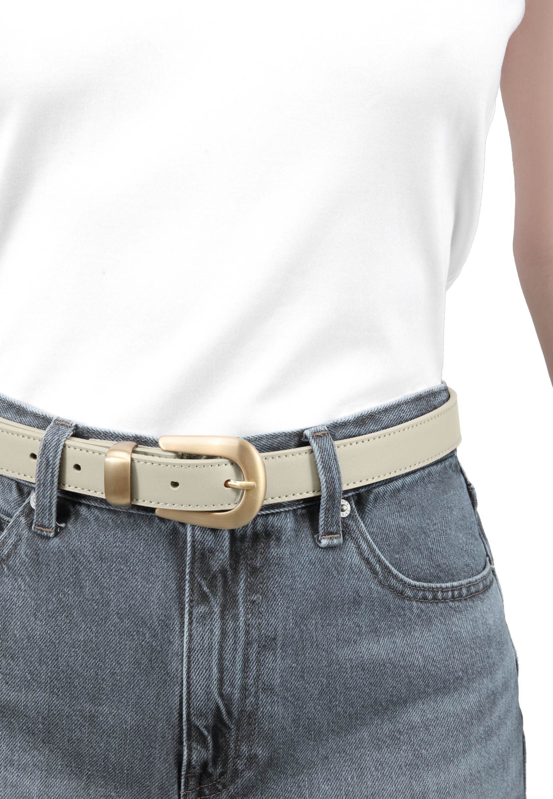 LES VISIONNAIRES- Belts- ISLA SMOOTH- black / 75-black / 80-black / 85-black / 90-black / 95-black / 100-off white / 75-off white / 80-off white / 85-off white / 90