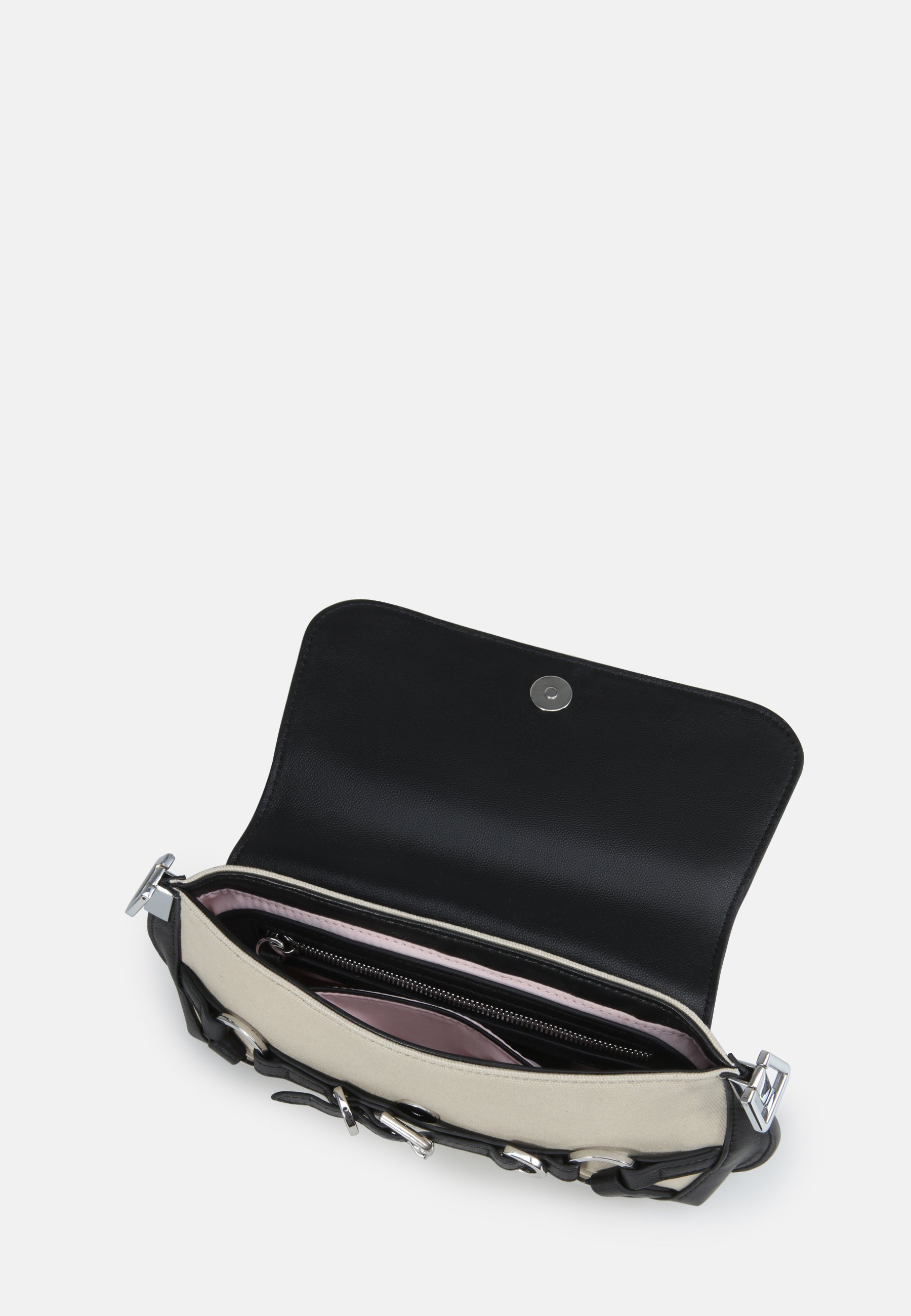 LES VISIONNAIRES- Handtaschen>Damen>Ledertaschen>Canvas Taschen>Schultertaschen- CARO CANVAS- off white / black / OS