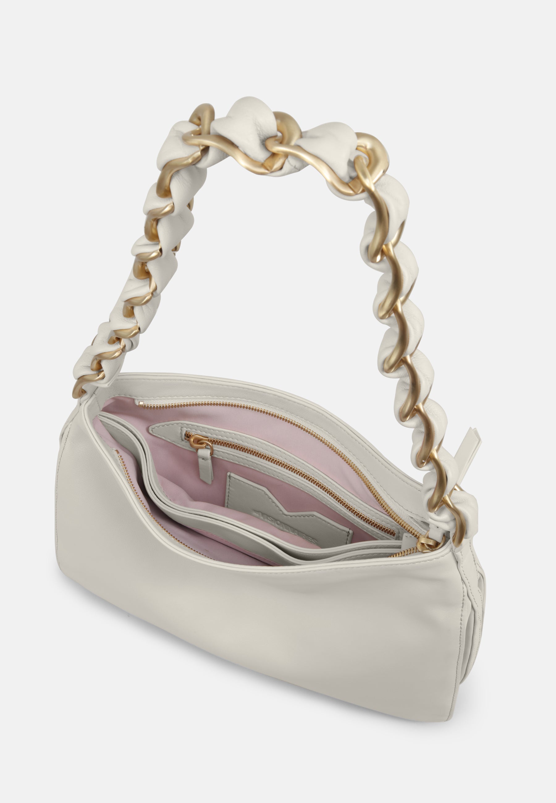 LES VISIONNAIRES- Handtaschen>Damen>Ledertaschen>Schultertaschen- ANNA CHAIN- black / OS-off white / OS-caramel / OS-cappuccino beige / OS-matcha tea / OS-dusk blue / OS-cranberry / OS