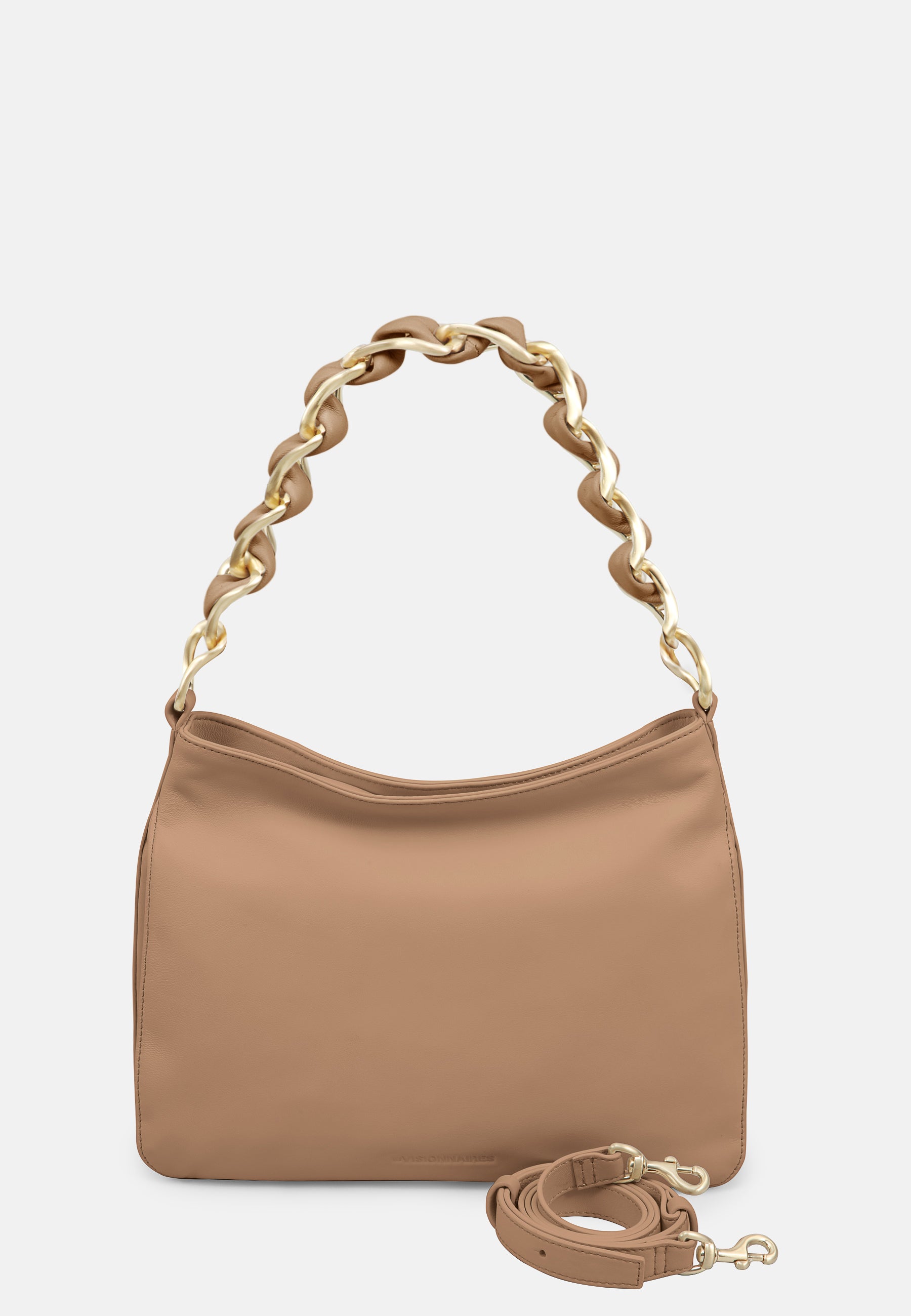 LES VISIONNAIRES- Handtaschen>Damen>Ledertaschen>Schultertaschen- ANNA CHAIN- black / OS-off white / OS-caramel / OS-cappuccino beige / OS-matcha tea / OS-dusk blue / OS-cranberry / OS