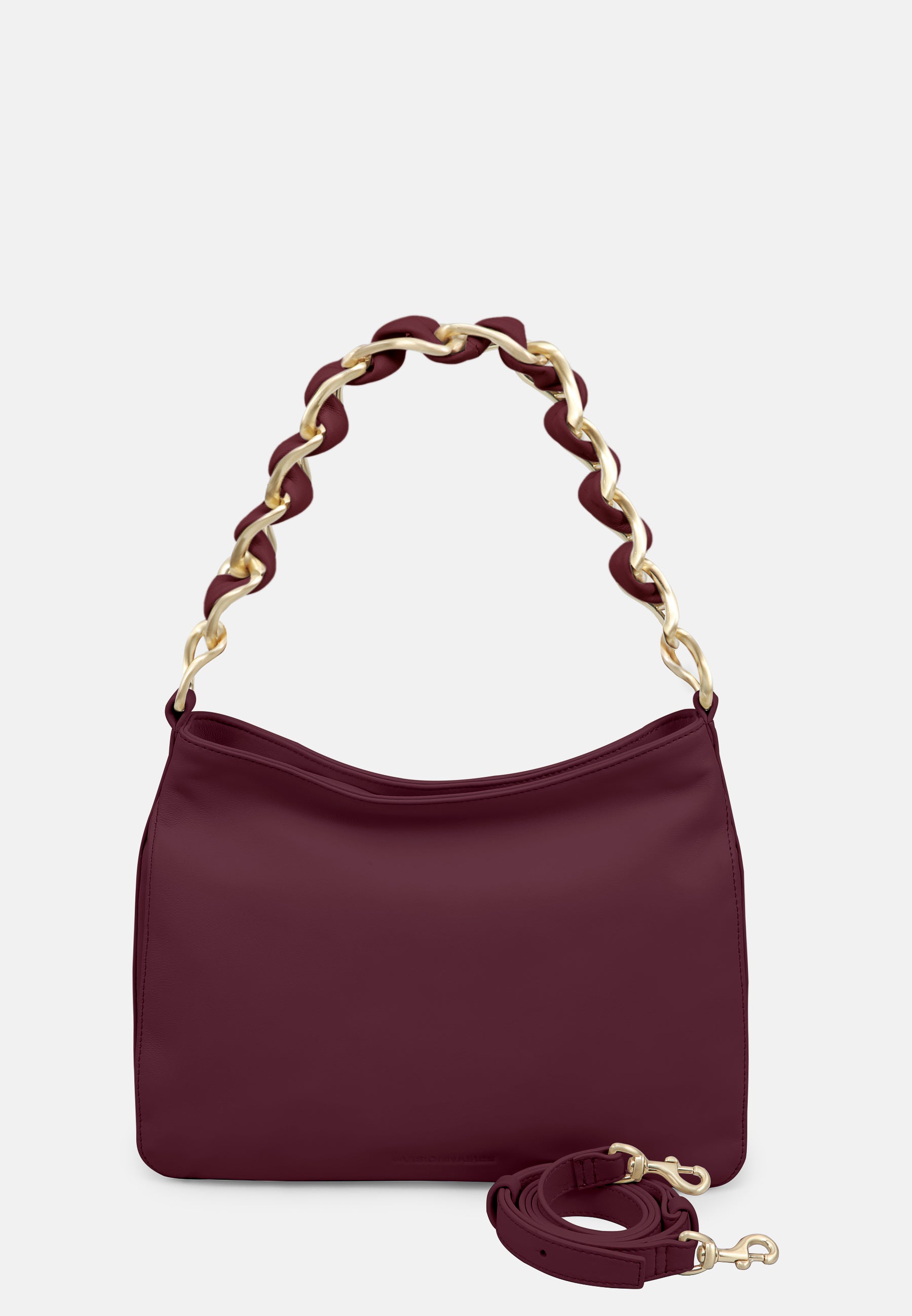 LES VISIONNAIRES- Handtaschen>Damen>Ledertaschen>Schultertaschen- ANNA CHAIN- black / OS-off white / OS-caramel / OS-cappuccino beige / OS-matcha tea / OS-dusk blue / OS-cranberry / OS