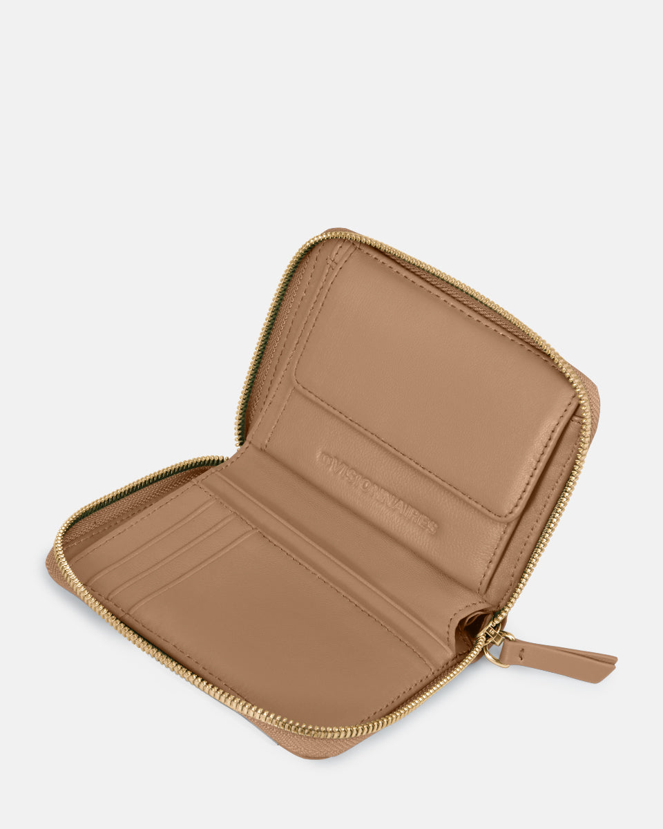 LES VISIONNAIRES- Wallets- ELINA 25 SILKY- black / OS-off white / OS-caramel / OS-cappuccino beige / OS-matcha tea / OS-dusk blue / OS-cranberry / OS