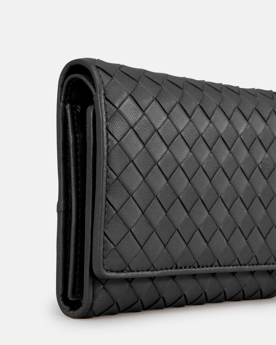 LES VISIONNAIRES- Wallets- MARIA A WEAVE- black / OS-off white / OS-caramel / OS-cappuccino beige / OS-matcha tea / OS-dusk blue / OS-cranberry / OS