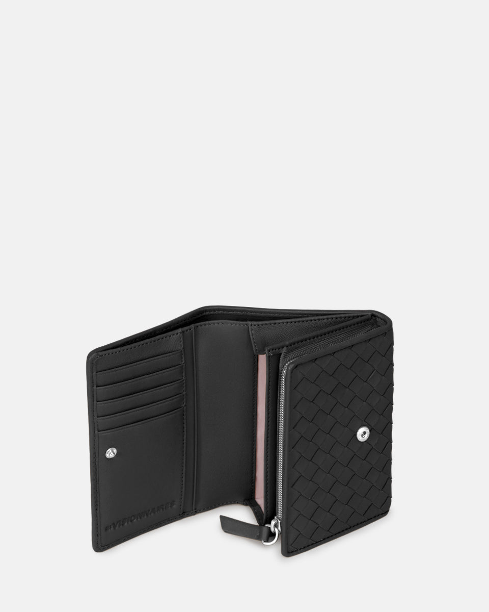 LES VISIONNAIRES- Wallets- MARIA A WEAVE- black / OS-off white / OS-caramel / OS-cappuccino beige / OS-matcha tea / OS-dusk blue / OS-cranberry / OS