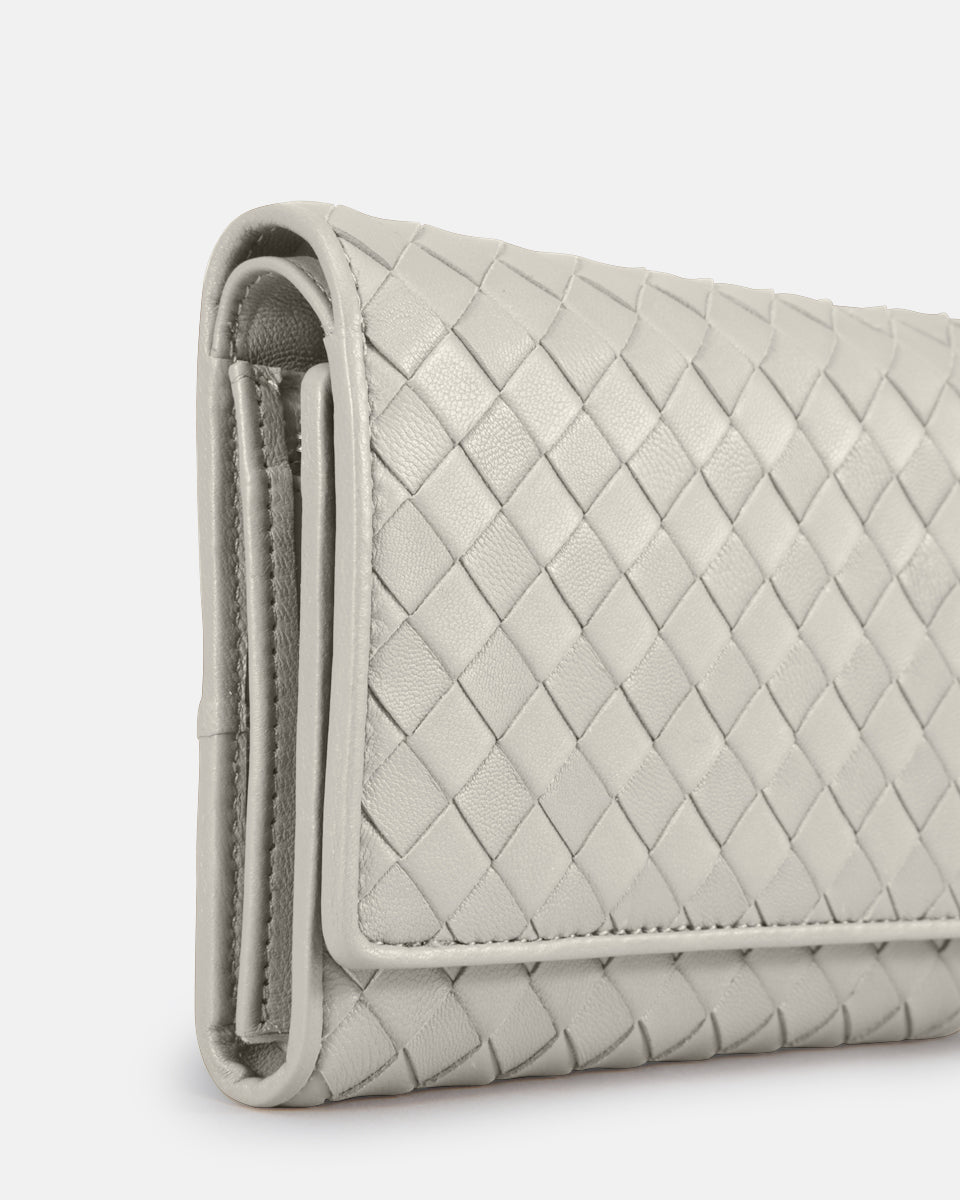 LES VISIONNAIRES- Wallets- MARIA A WEAVE- black / OS-off white / OS-caramel / OS-cappuccino beige / OS-matcha tea / OS-dusk blue / OS-cranberry / OS