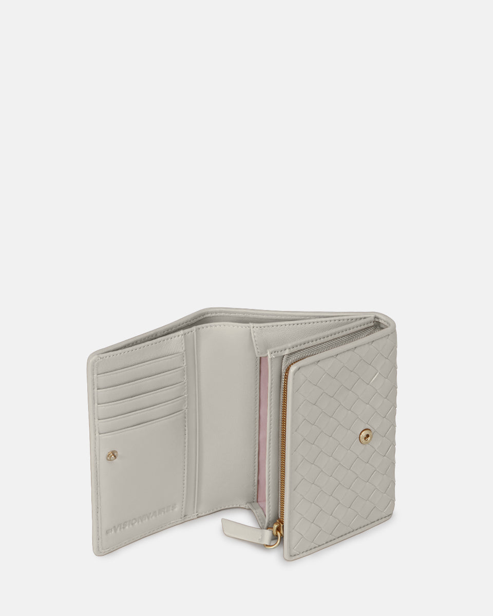 LES VISIONNAIRES- Wallets- MARIA A WEAVE- black / OS-off white / OS-caramel / OS-cappuccino beige / OS-matcha tea / OS-dusk blue / OS-cranberry / OS