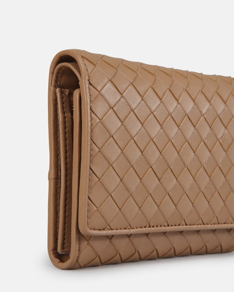 LES VISIONNAIRES- Wallets- MARIA A WEAVE- black / OS-off white / OS-caramel / OS-cappuccino beige / OS-matcha tea / OS-dusk blue / OS-cranberry / OS