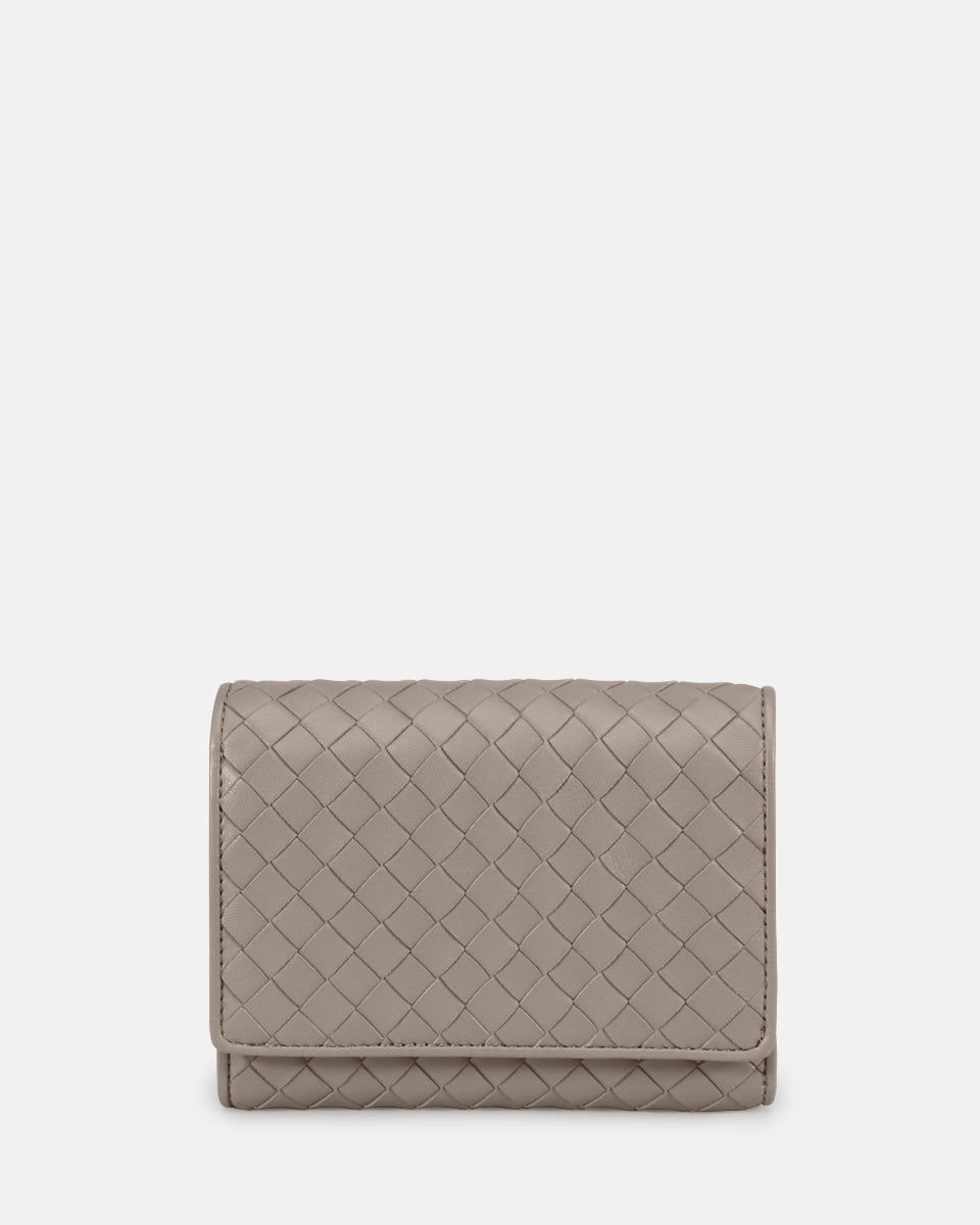 LES VISIONNAIRES- Wallets- MARIA A WEAVE- black / OS-off white / OS-caramel / OS-cappuccino beige / OS-matcha tea / OS-dusk blue / OS-cranberry / OS