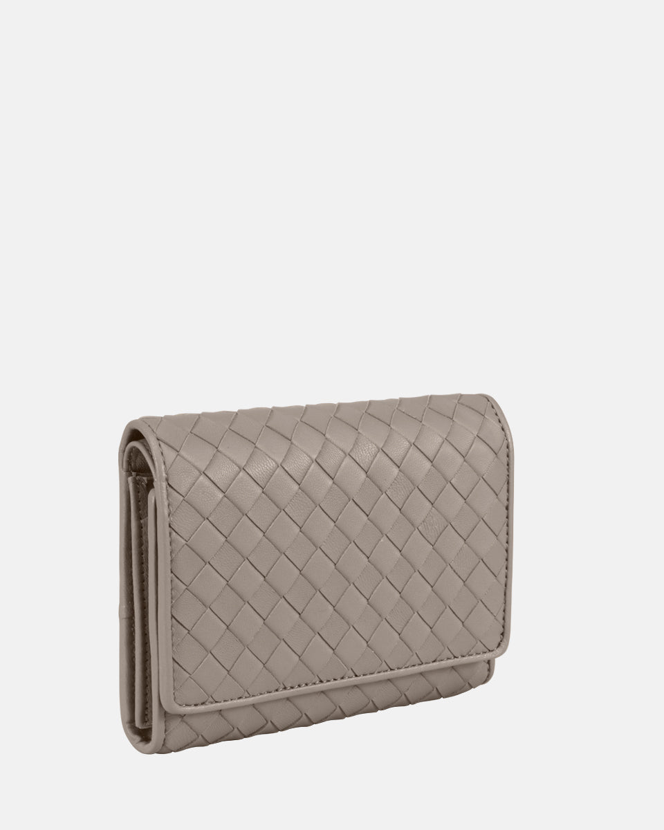 LES VISIONNAIRES- Wallets- MARIA A WEAVE- black / OS-off white / OS-caramel / OS-cappuccino beige / OS-matcha tea / OS-dusk blue / OS-cranberry / OS