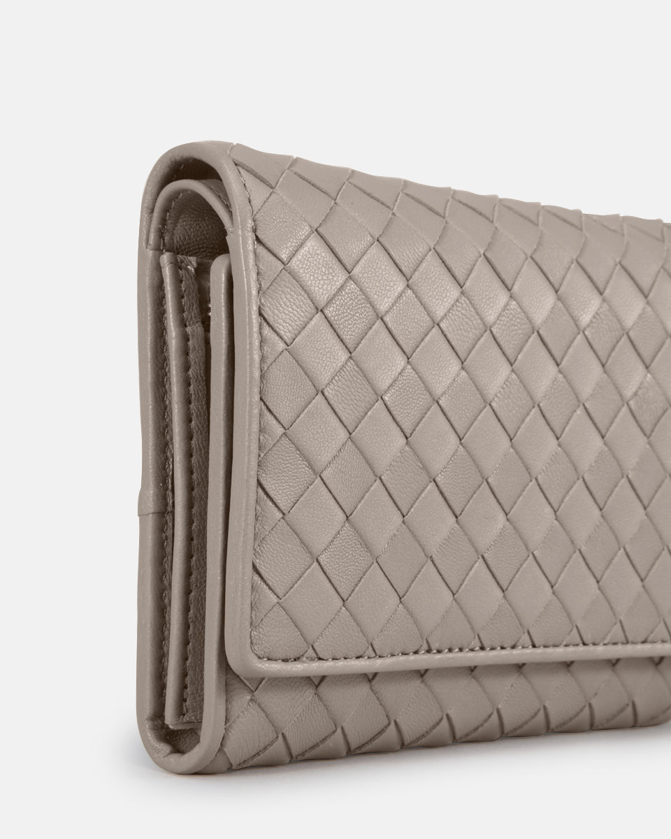 LES VISIONNAIRES- Wallets- MARIA A WEAVE- black / OS-off white / OS-caramel / OS-cappuccino beige / OS-matcha tea / OS-dusk blue / OS-cranberry / OS