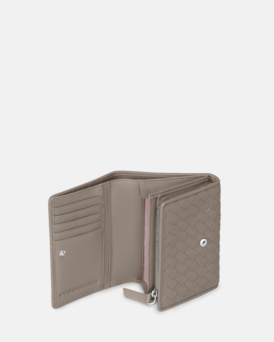 LES VISIONNAIRES- Wallets- MARIA A WEAVE- black / OS-off white / OS-caramel / OS-cappuccino beige / OS-matcha tea / OS-dusk blue / OS-cranberry / OS