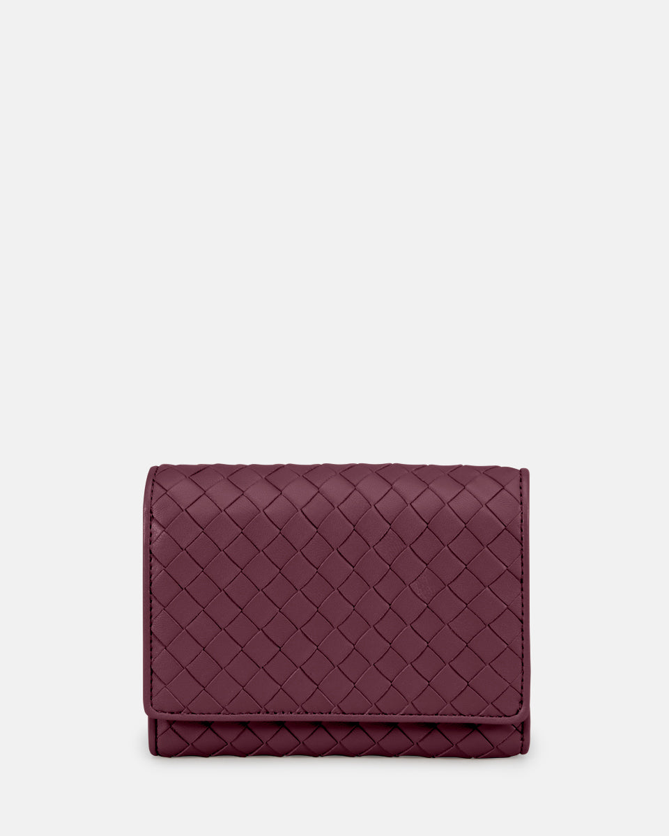 LES VISIONNAIRES- Wallets- MARIA A WEAVE- black / OS-off white / OS-caramel / OS-cappuccino beige / OS-matcha tea / OS-dusk blue / OS-cranberry / OS