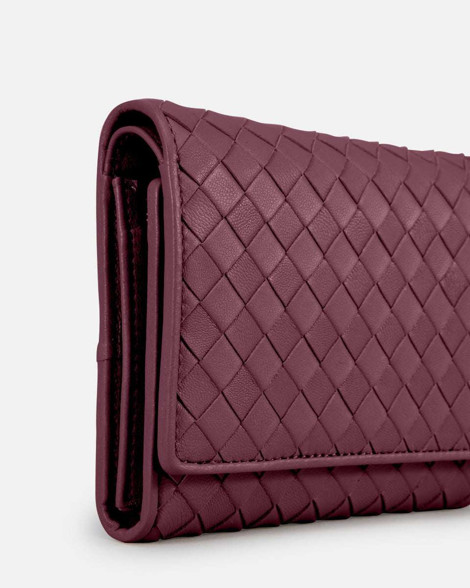 LES VISIONNAIRES- Wallets- MARIA A WEAVE- black / OS-off white / OS-caramel / OS-cappuccino beige / OS-matcha tea / OS-dusk blue / OS-cranberry / OS