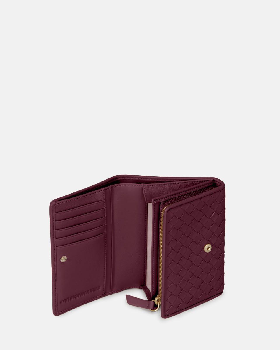 LES VISIONNAIRES- Wallets- MARIA A WEAVE- black / OS-off white / OS-caramel / OS-cappuccino beige / OS-matcha tea / OS-dusk blue / OS-cranberry / OS