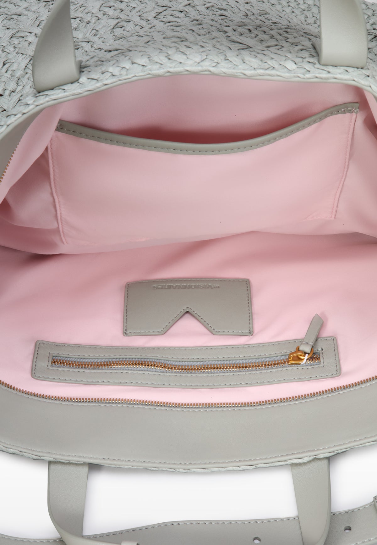 LES VISIONNAIRES- Bags- NIA RAFFIA- nature print / taupe brown / OS-yellow print / taupe brown / OS-nature / taupe brown / OS-grey / OS-green / OS-light green / OS-blue / OS-lilac / OS