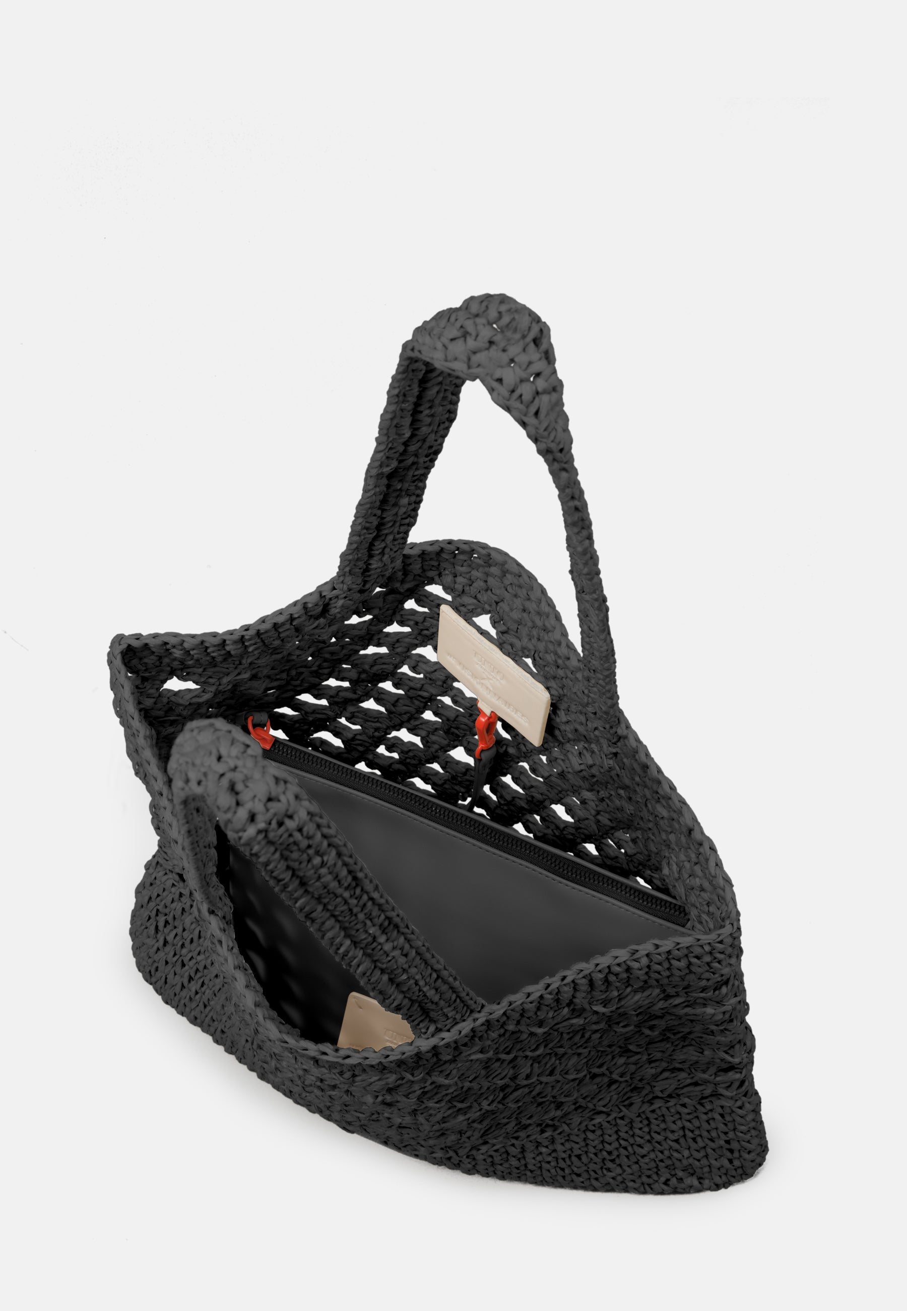 LES VISIONNAIRES- Bags- SHOPPER RAFFIA UNIO- strong orange / OS-black / OS-nature / OS-deep forest / OS-amethyst / OS-barbie / OS