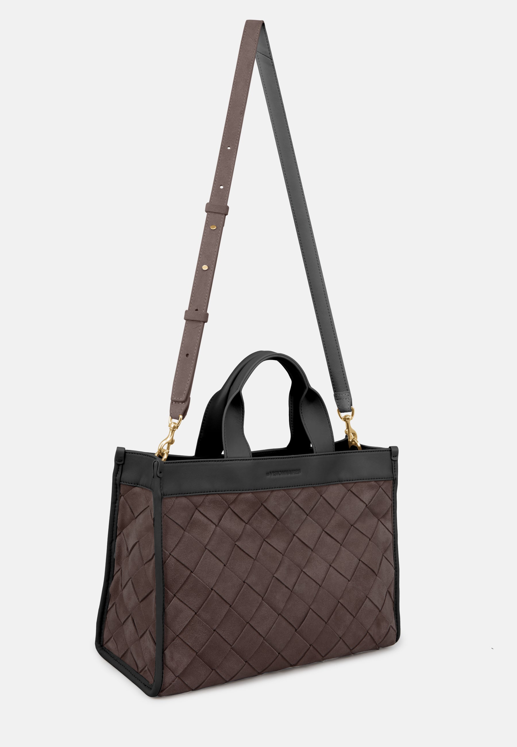 LES VISIONNAIRES- Bags- YORI WEAVE- mushroom / capuccino beige / OS-chocolate brown / black / OS-golden brown / caramel / OS-sea kelp / black / OS