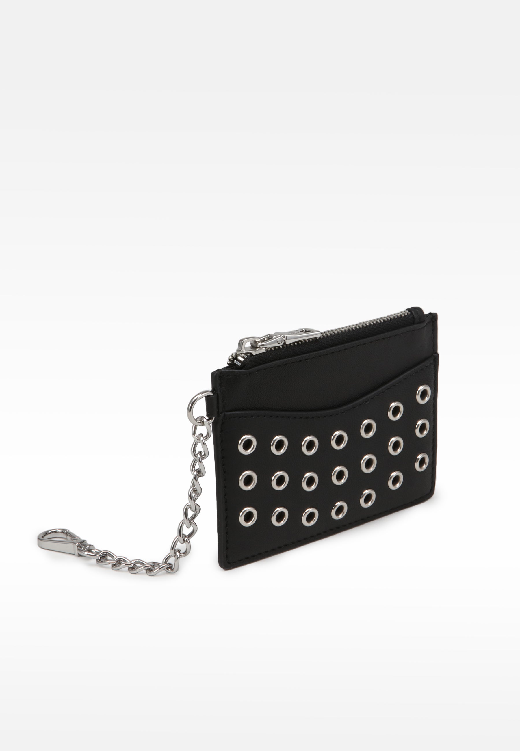 LES VISIONNAIRES- Kartenetui>Damen>Leder Kartenetui- CLEMENCE RIVETS- black / OS