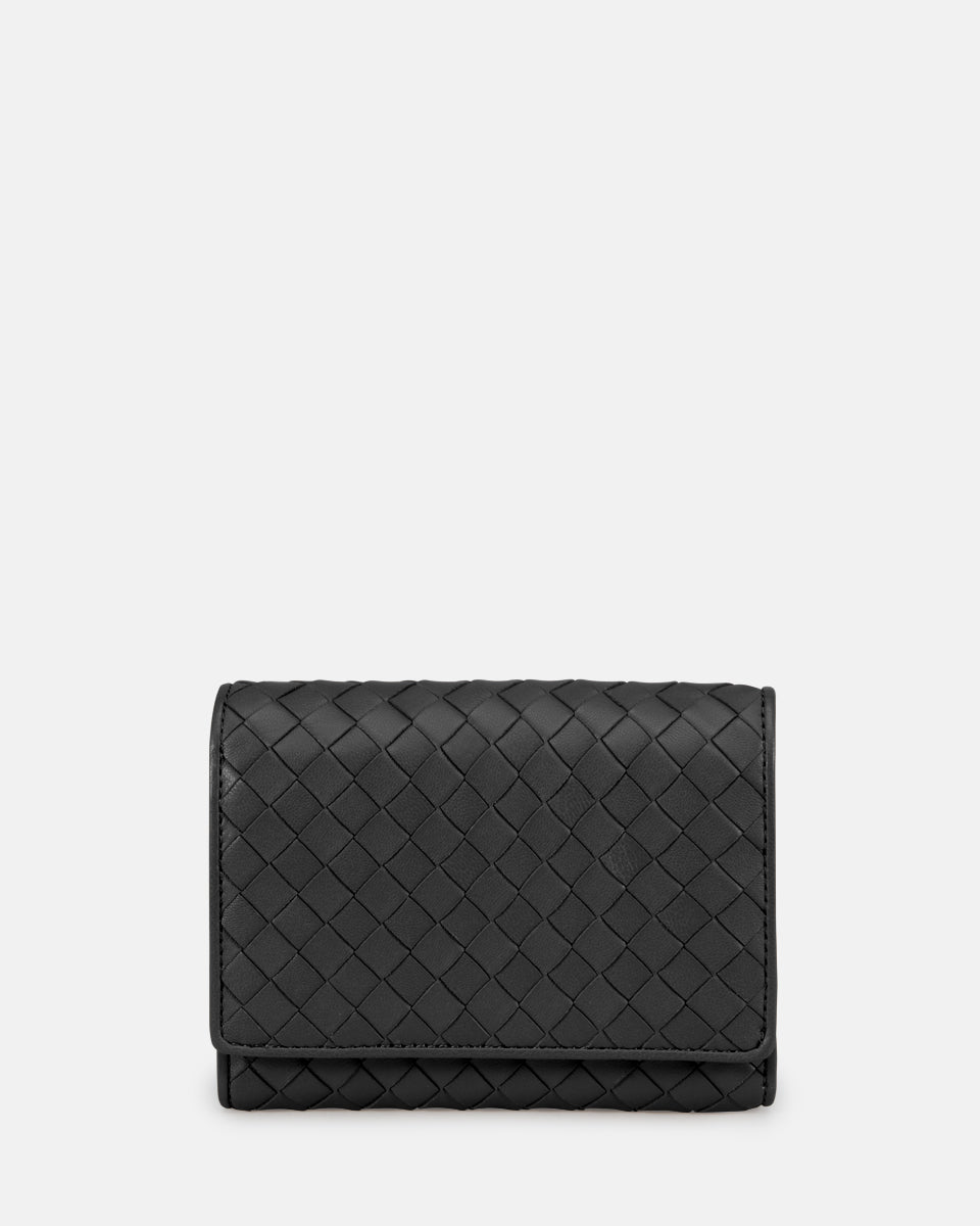 LES VISIONNAIRES- Wallets- MARIA A WEAVE- black / OS-off white / OS-caramel / OS-cappuccino beige / OS-matcha tea / OS-dusk blue / OS-cranberry / OS