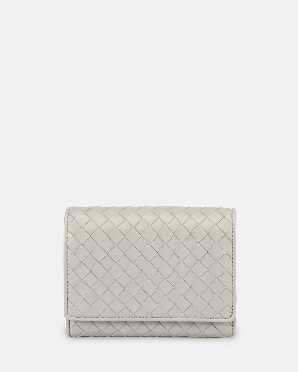 LES VISIONNAIRES- Wallets- MARIA A WEAVE- black / OS-off white / OS-caramel / OS-cappuccino beige / OS-matcha tea / OS-dusk blue / OS-cranberry / OS